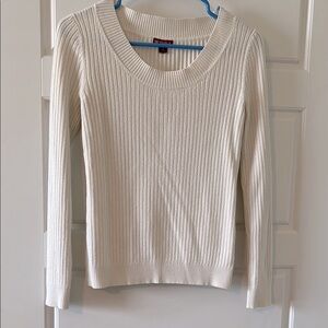 Merona Cream Ribbed Crew Neck Sweater